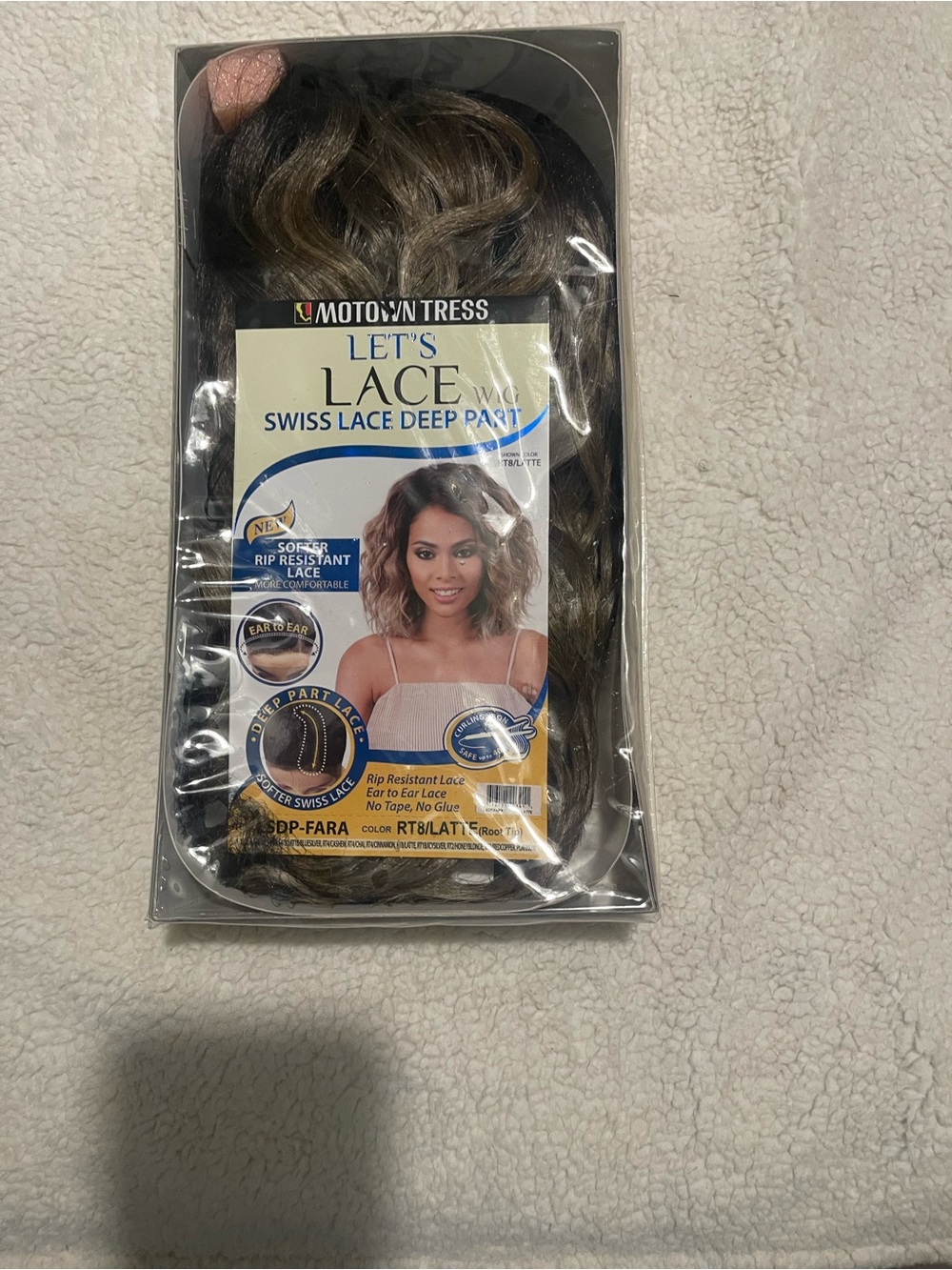 Let’s Lace Swiss Lace Deep Part Synthetic Wig - Dark Brown with Honey Highlights